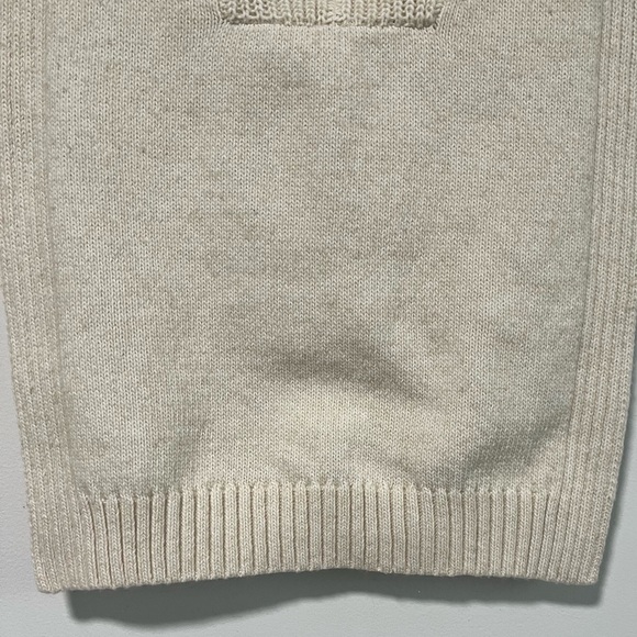 H&M Cream Knit Half-Zip Sweater Vest One Size High Neck Layering Piece - Picture 12 of 14
